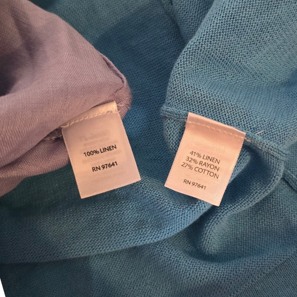 Lot of 2 Women's J. Jill Button Top & Open Front Cardigan, Sz L, Denim Blue Line - Picture 10 of 10